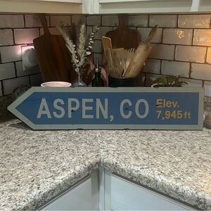 Aspen co wall hanging sign